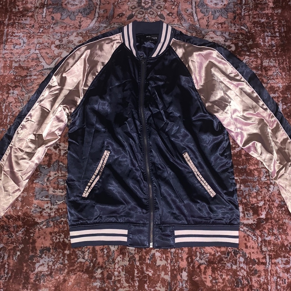 PAC sun Black & gold bomber jacket. Size L